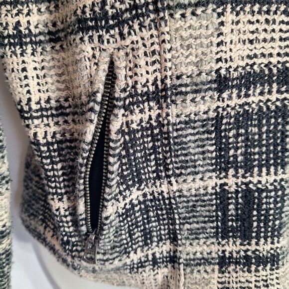 Lucky Brand Womens Harper Tweed Blazer Moto Long Sleeve Business Modern Large - Picture 5 of 12